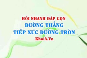 Tìm m để đường thẳng tiếp xúc với đường tròn Toán 10 - Hỏi nhanh đáp gọn